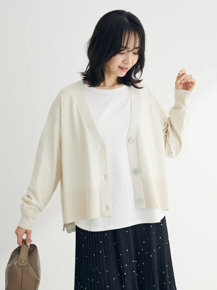 洗える ショート丈カーディガン 洗える ショート丈カーディガン